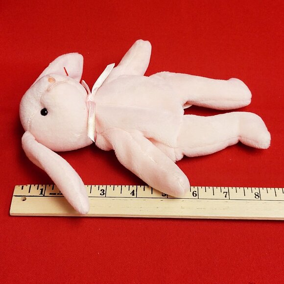 Ty Beanie Babies Hoppity Rabbit 1996 Animal Plush Stuff Toy - Picture 8 of 13